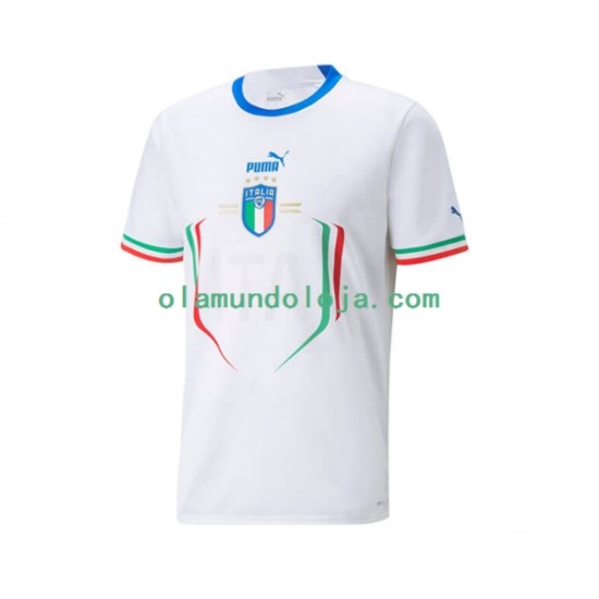 Camisola Itália Homem Equipamento Segundo 2022-2023 Manga Curta